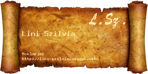 Lini Szilvia névjegykártya